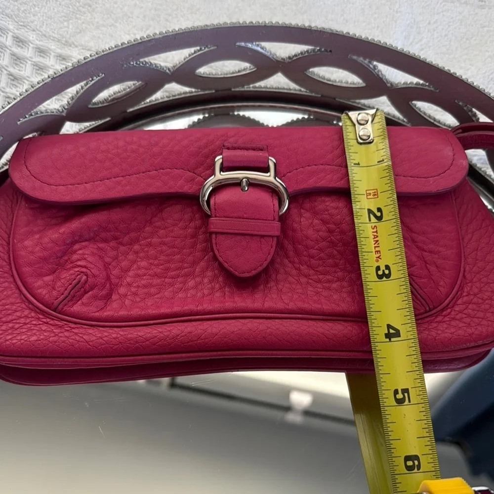 Chic Red Leather Wristlet Clutch